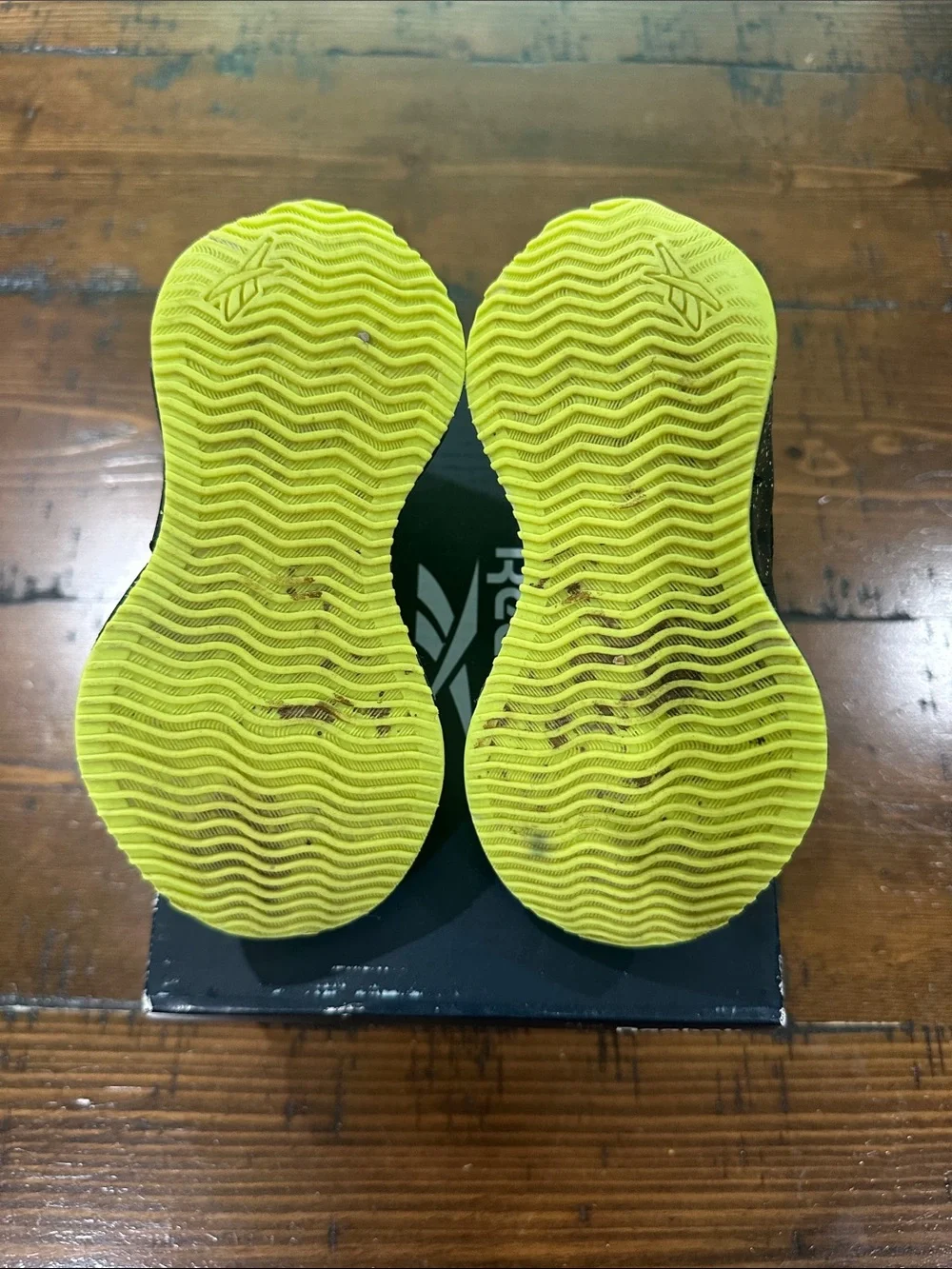 Reebok Kids Black and Neon Green